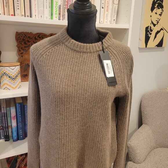 NWT Jenni Kayne Cashmere Fisherman Sweater - Russet, Size S (SOLD OUT COLOR) - Picture 5 of 7